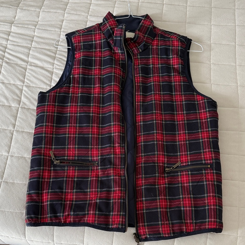 Copper Key Red and Black Checkered Vest